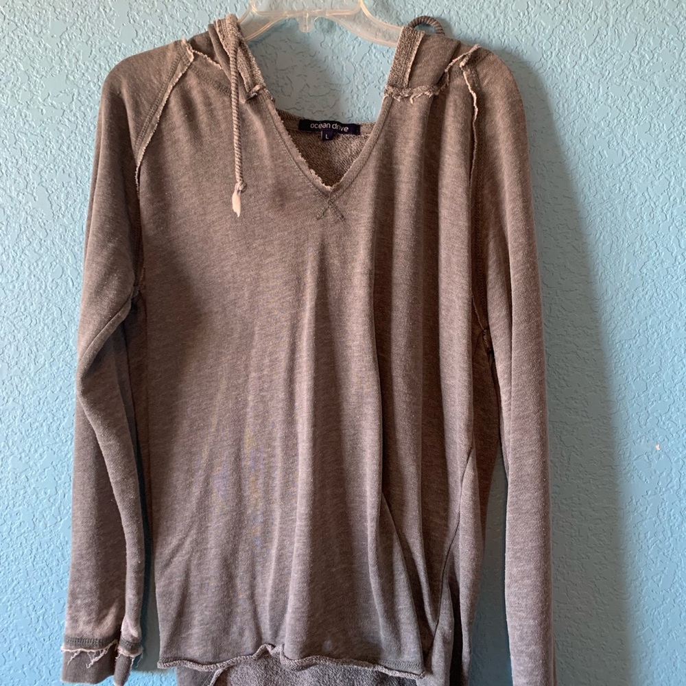 Gray pullover hoodie